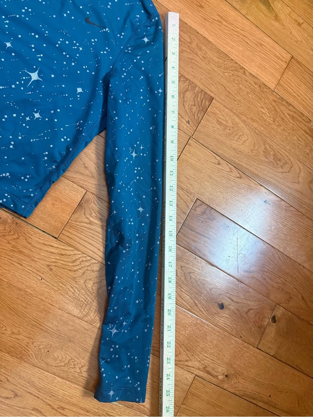 Nike Dri-Fit ‘Starry Night’ Metallic Long Sleeve Crop Workout Shirt